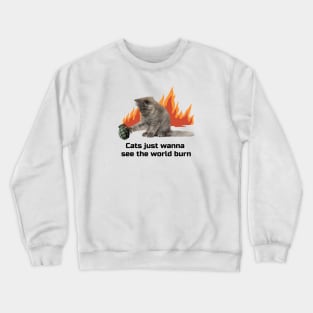 Cat with a grenade Crewneck Sweatshirt